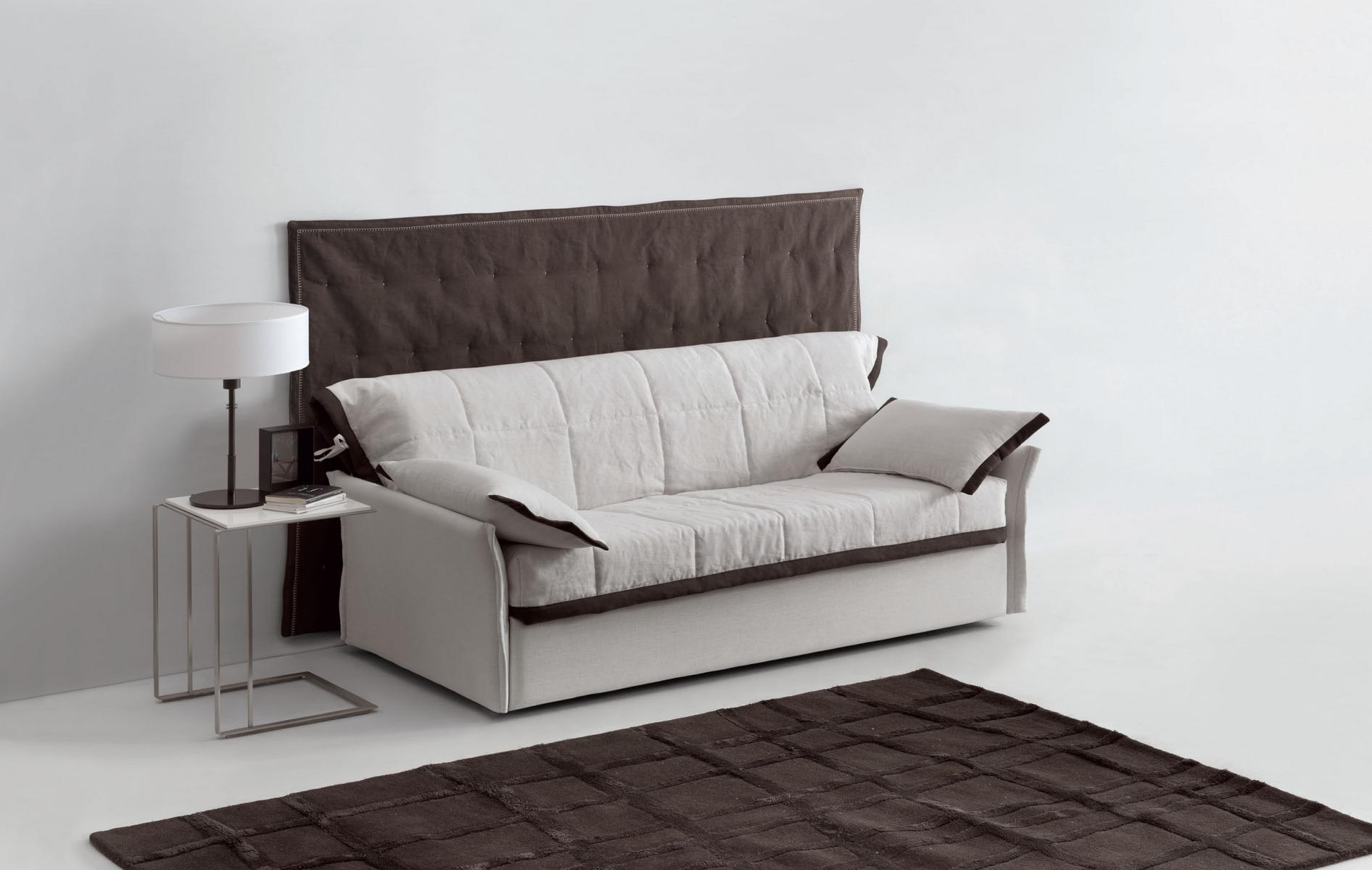 Fabric sofa bed with removable cover | Slalom by Dema