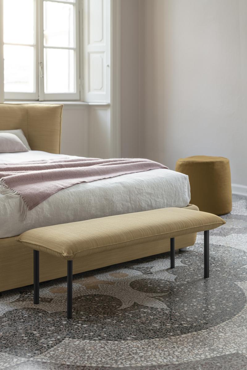 Upholstered fabric bench | Jill by Bolzan letti