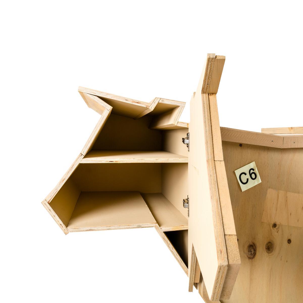 Wooden highboard with doors | Sending Cow by Seletti