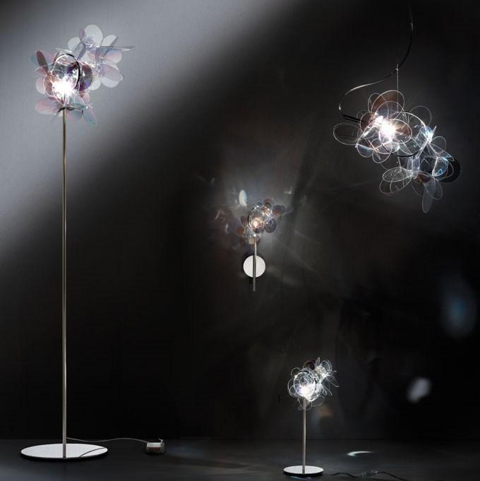 LED polycarbonate and stainless steel floor lamp | Mille Bolle by Slamp