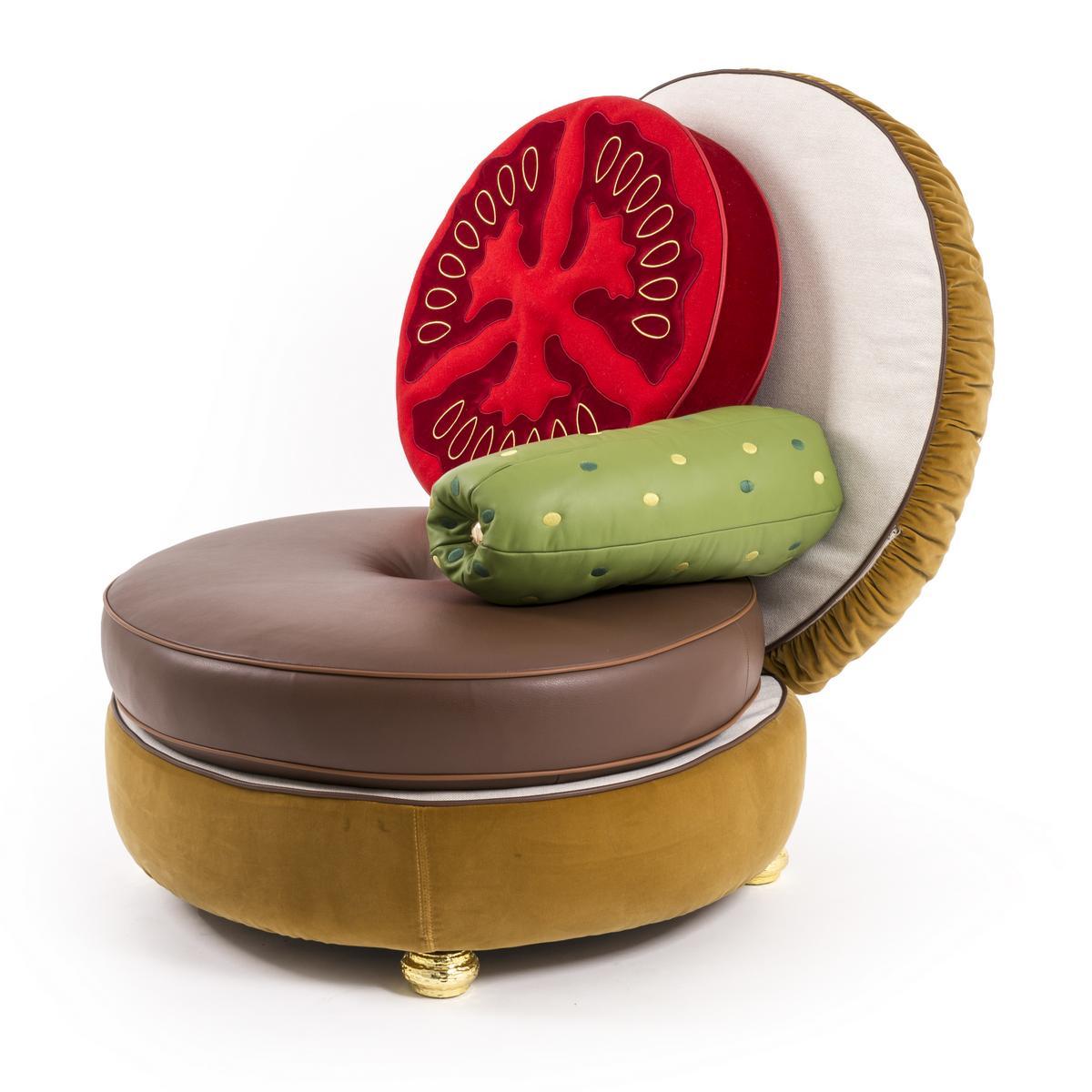 Upholstered fabric easy chair | Burger Chair by Seletti