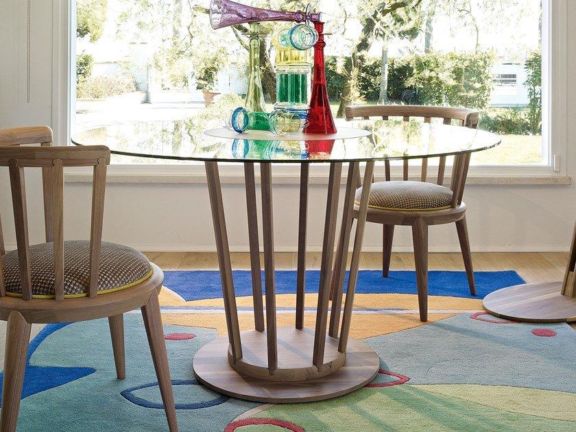 Round glass table | Eclipse by Volpi