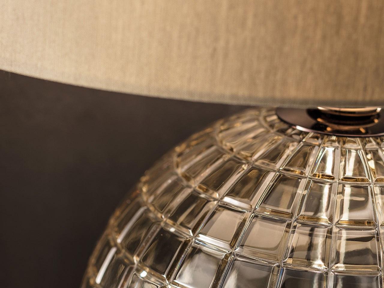 Indirect light crystal and metal table lamp | Brigitta by Italamp