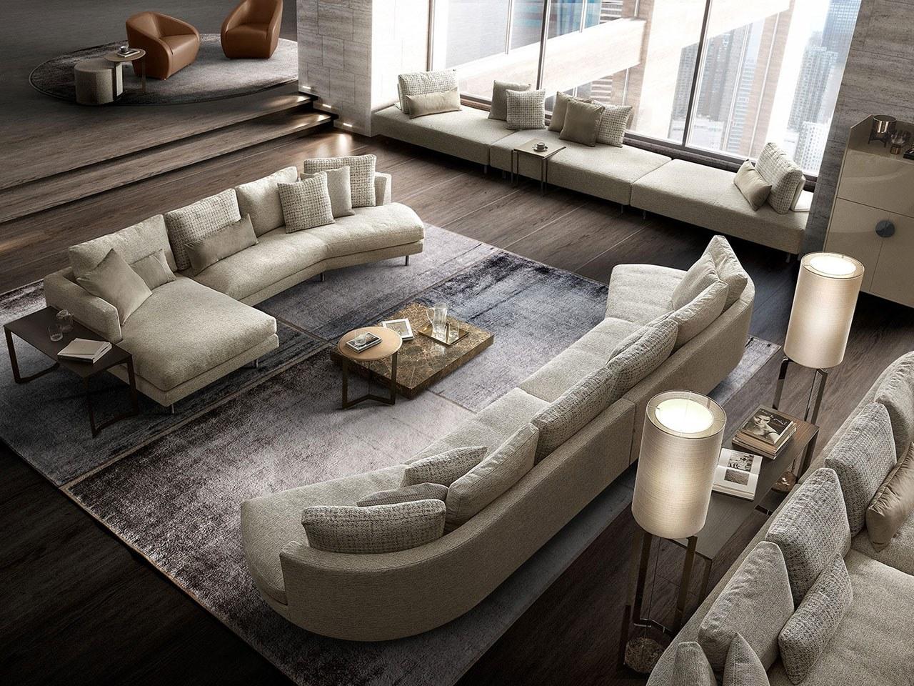 Sectional fabric sofa | Easy by Dema