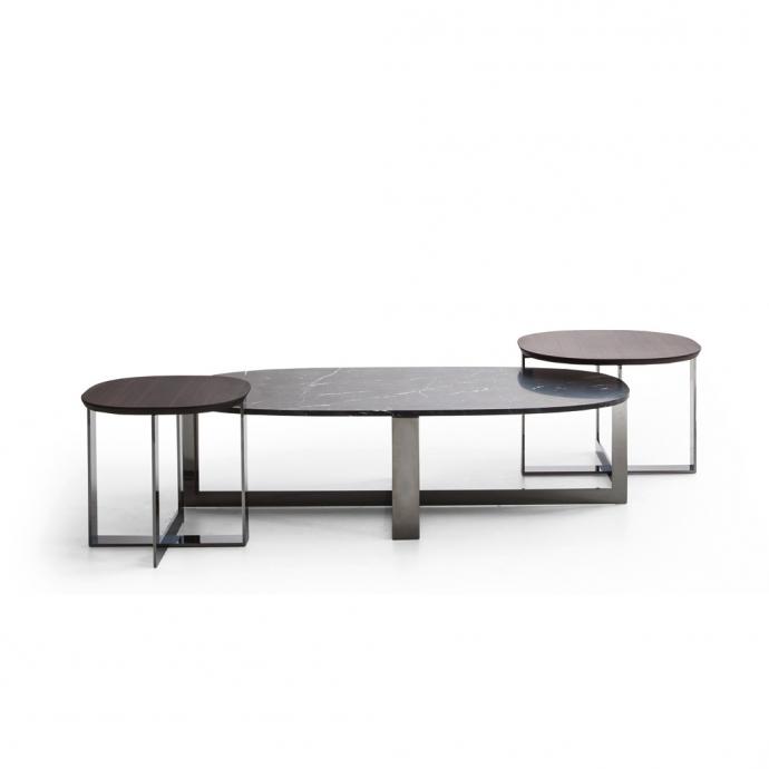 Oval stone coffee table | Domino Next by Molteni