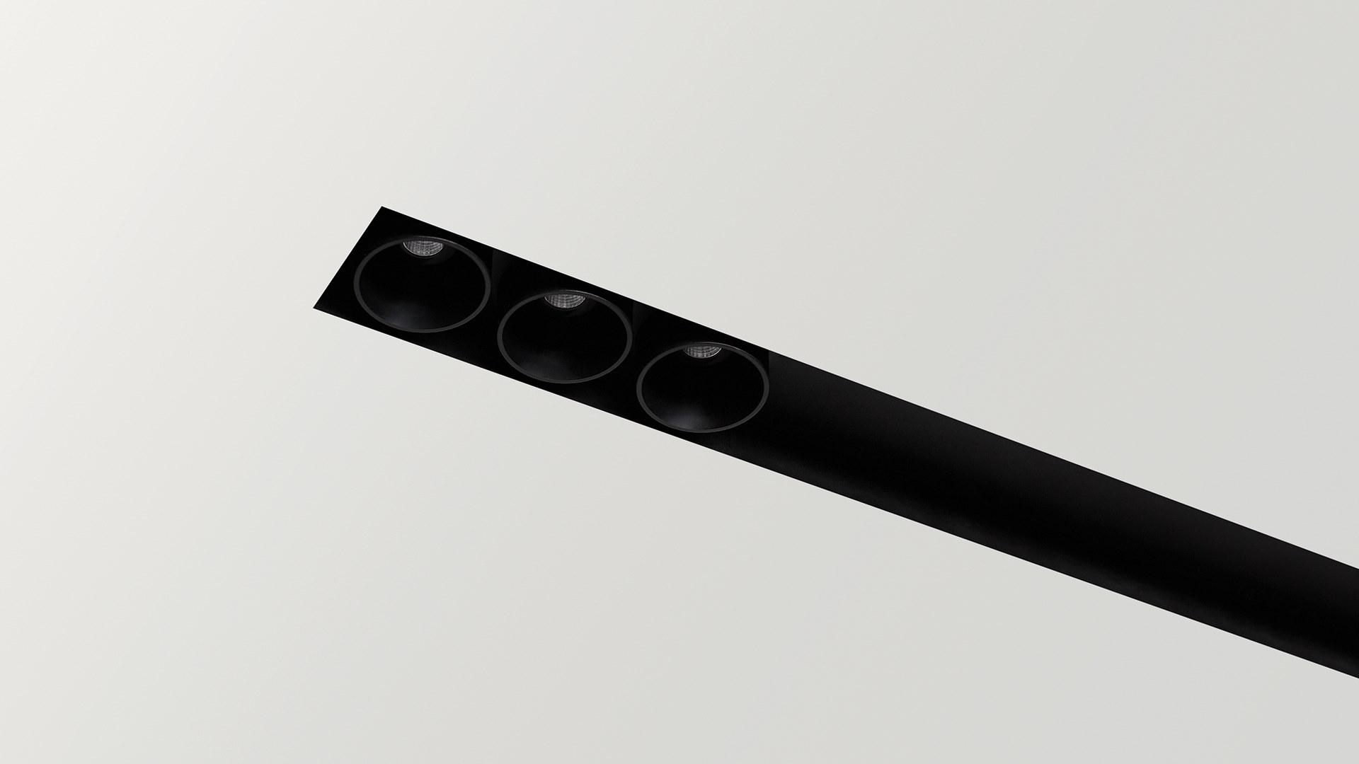 Aluminium linear lighting profile for LED modules | Black Foster Custom by Arkoslight