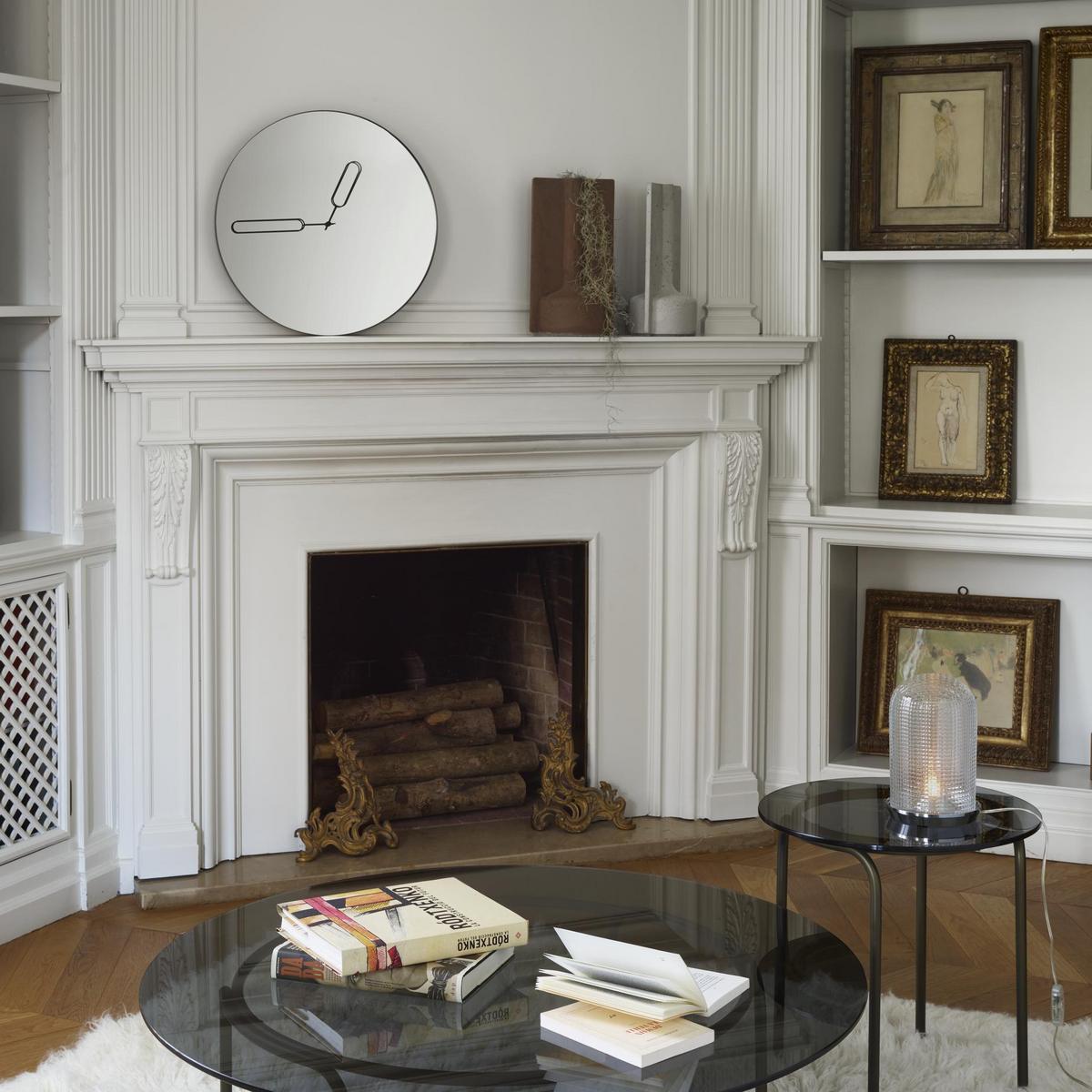 Wall-mounted mirrored glass clock | Mirror Clock by Ligne Roset