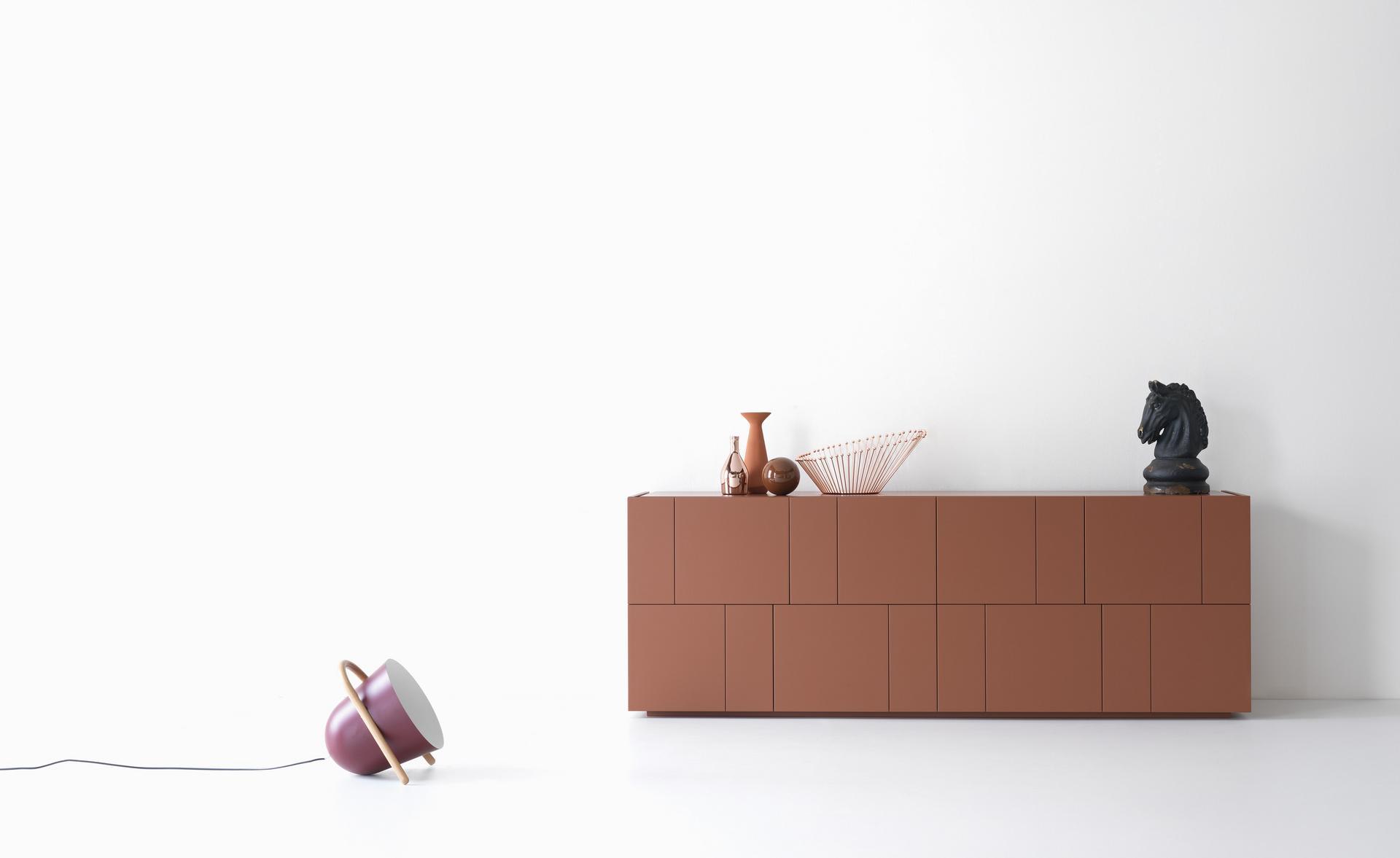 Lacquered sideboard with doors with drawers | Ortelia by Lema