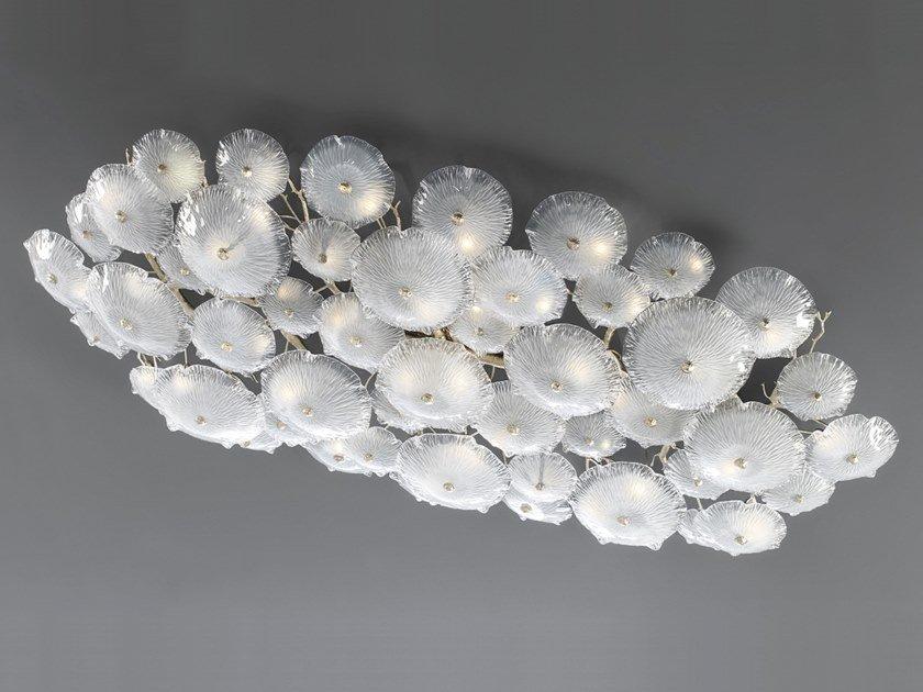 Handmade bronze ceiling light | Nenufar Pl368/36 by Serip