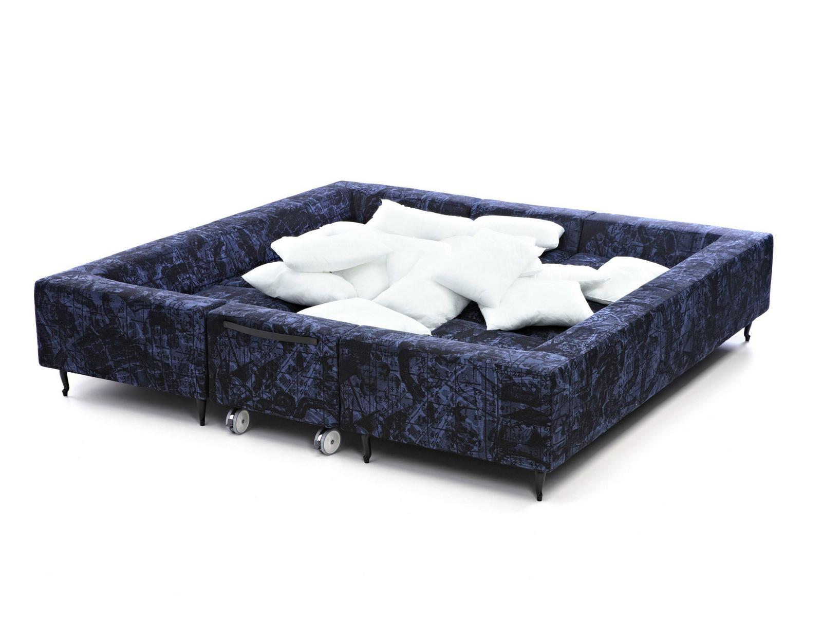 Sectional Dacron® sofa | Zliq Island by Moooi