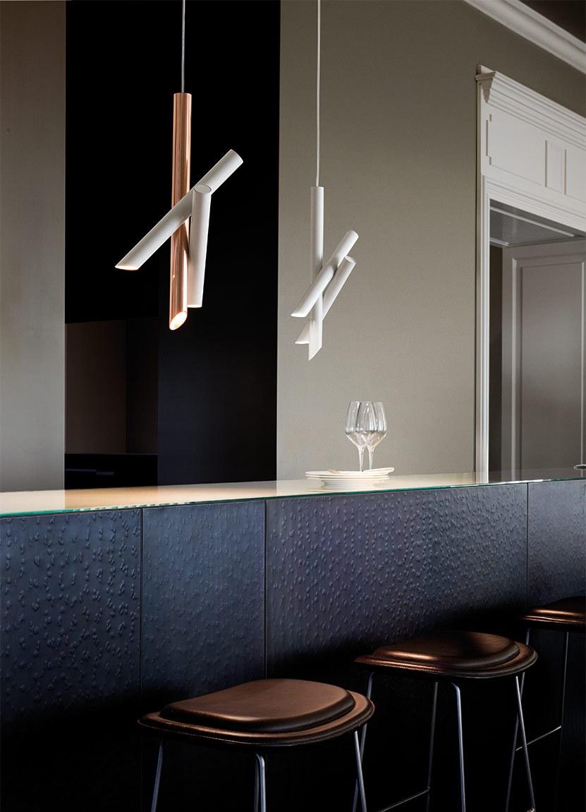 LED aluminium pendant lamp | Tubes 3 by Nemo