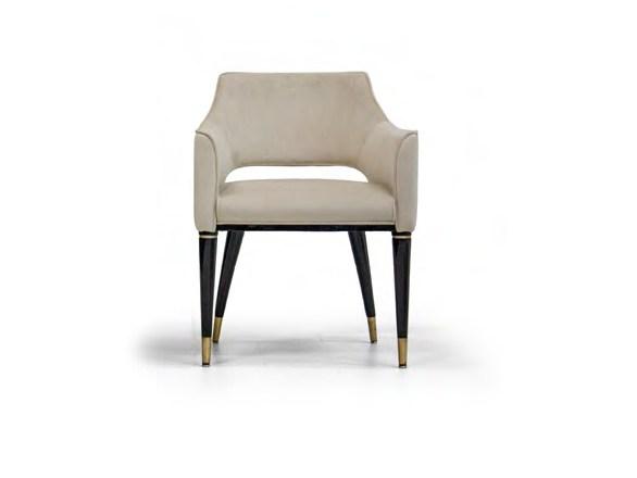 Upholstered velvet chair with armrests | Muzio by Formitalia