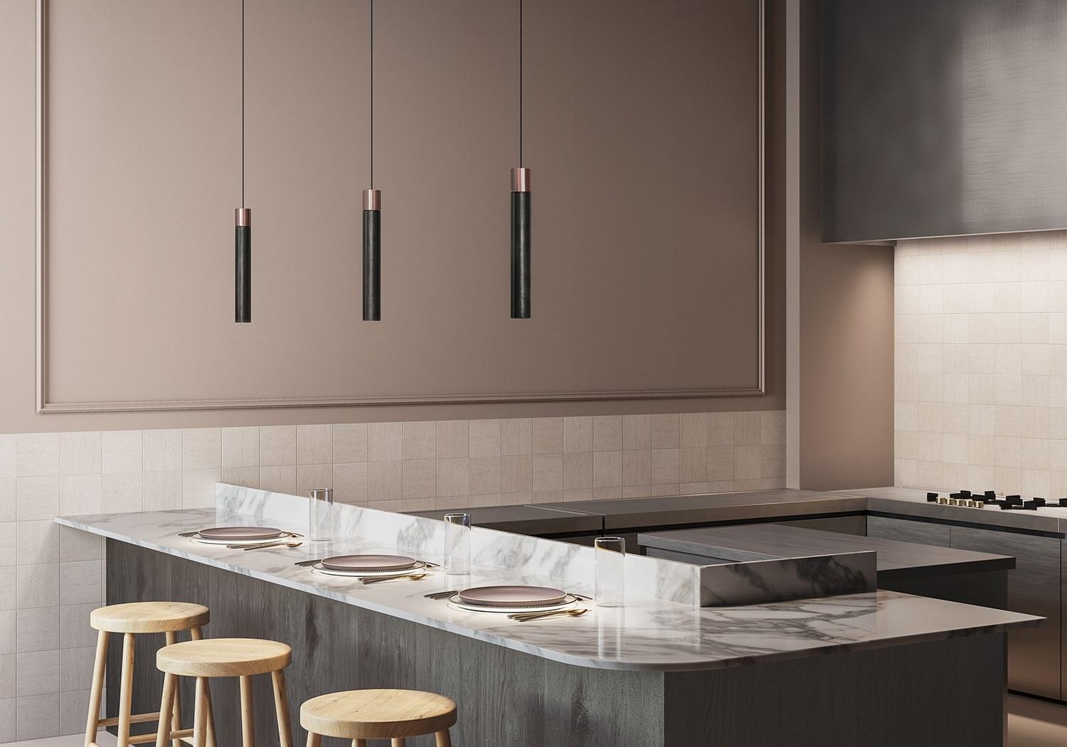 LED ceramic pendant lamp | Minimal by Kundalini