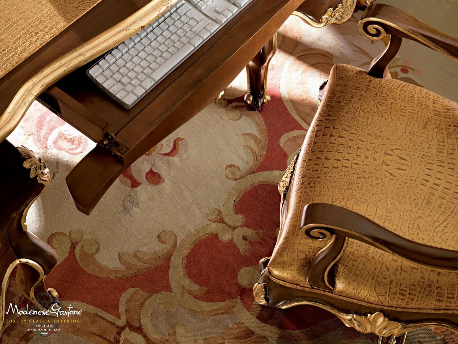 Swivel executive chair with 5-spoke base with castors | 11505 by Modenese Gastone