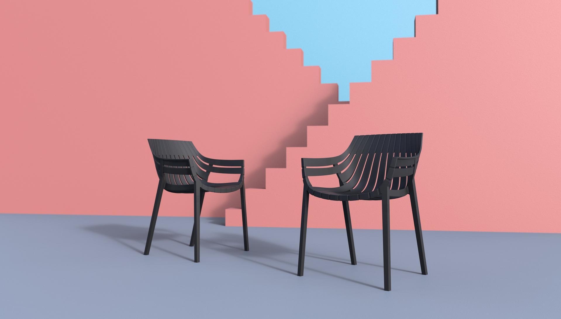Polypropylene garden chair with armrests | Spritz by Vondom