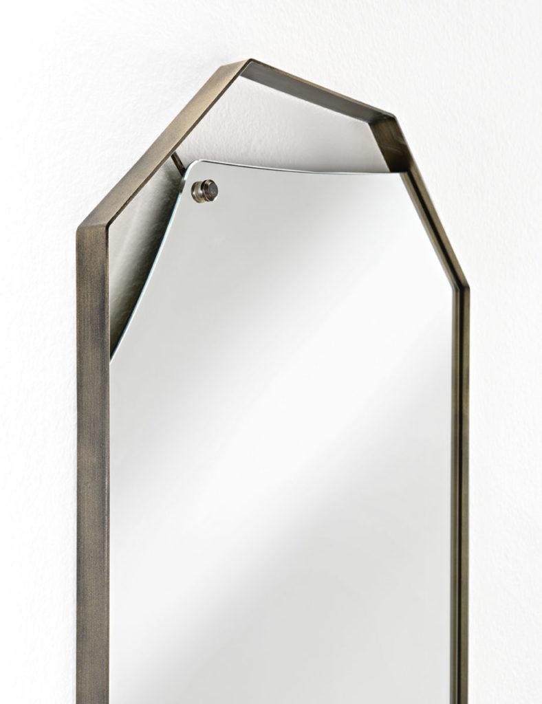 Square metal mirror | Pinch by Fiam