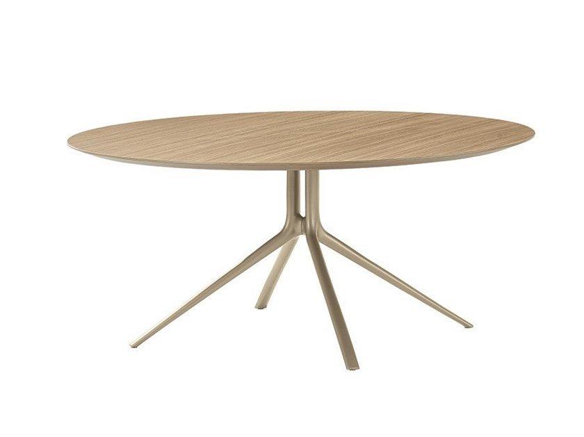 Round wooden table | Mondrian by Poliform