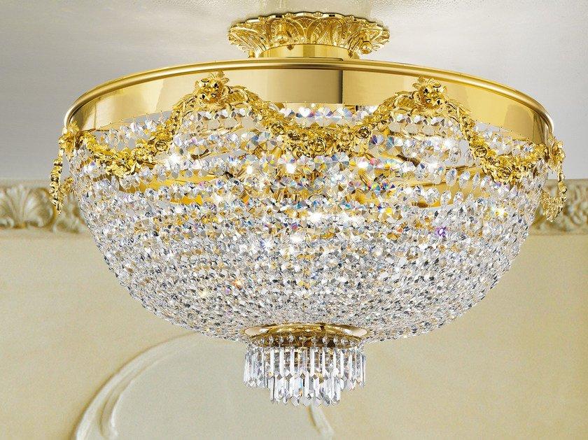 Incandescent metal ceiling lamp with crystals | Impero & Deco Ve 818 Pl by Masiero