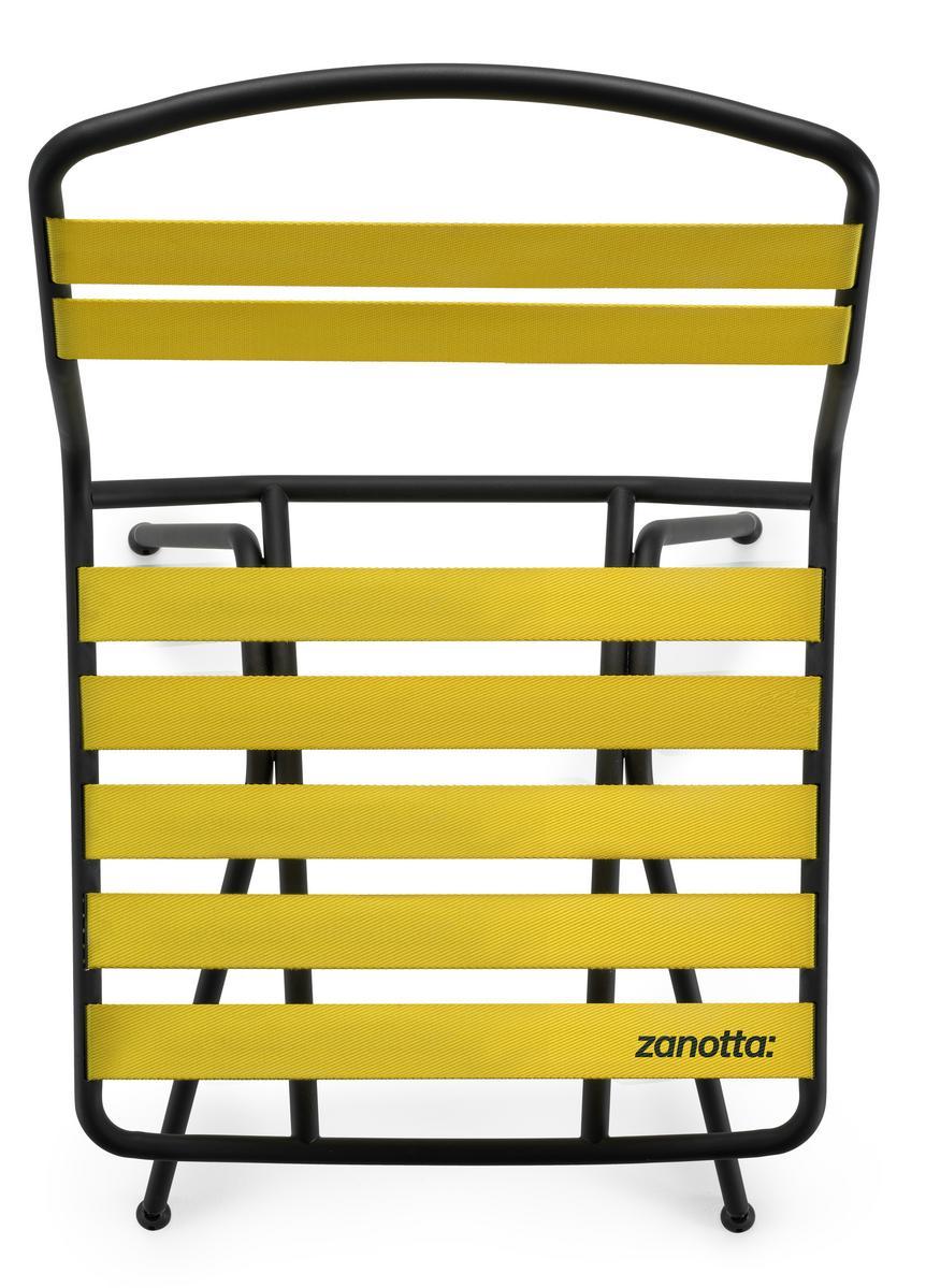 Steel chair with elastic straps in polyester thread | Dan 2057 by Zanotta