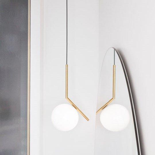 Brass pendant lamp | Ic Lights S1 by Flos