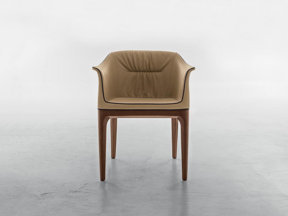 Upholstered easy chair with armrests | Mivida by Tonin Casa