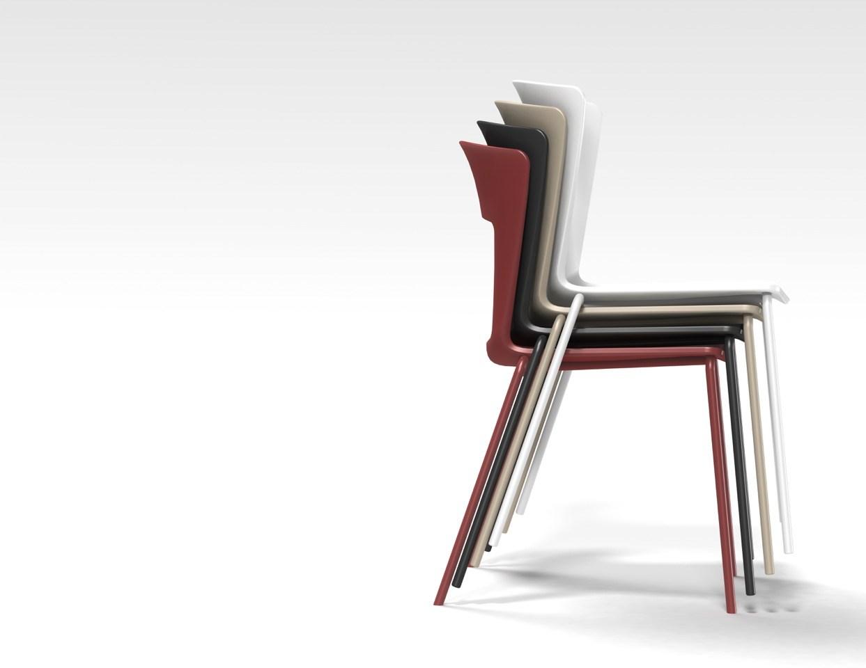 Stackable open back chair | Lilia by Riflessi