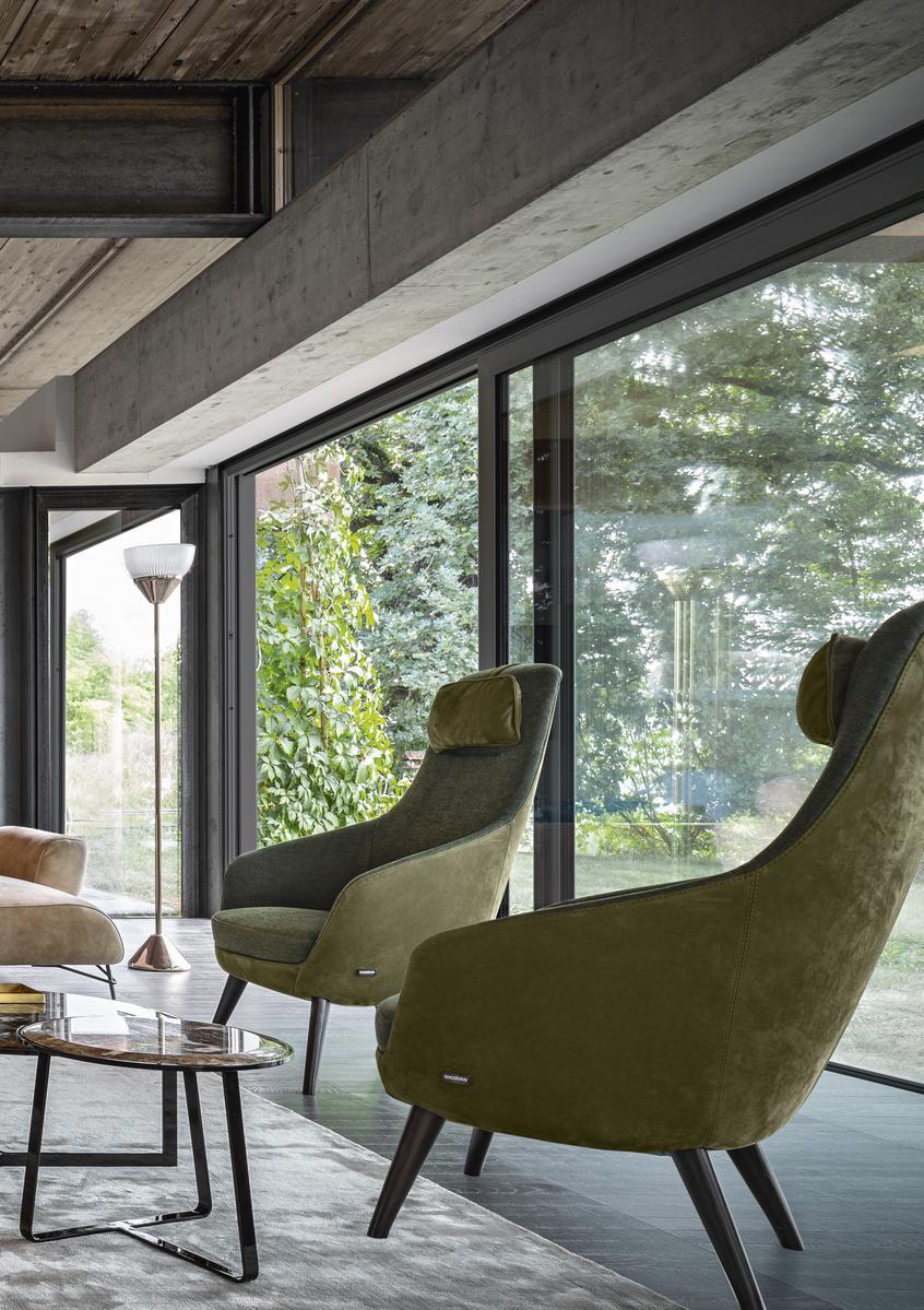 Armchair with headrest | Bonola by Nicoline