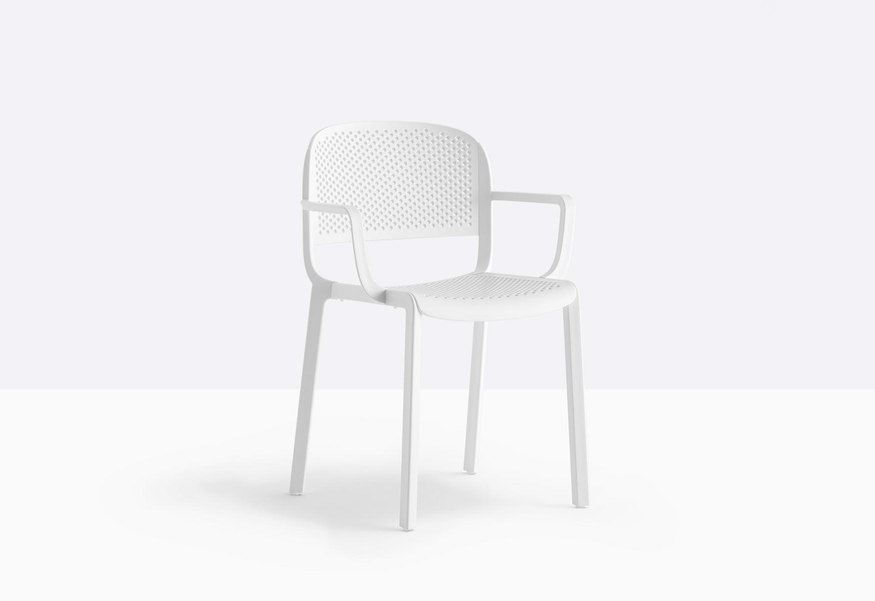 Polypropylene chair with armrests | Dome 266 by Pedrali