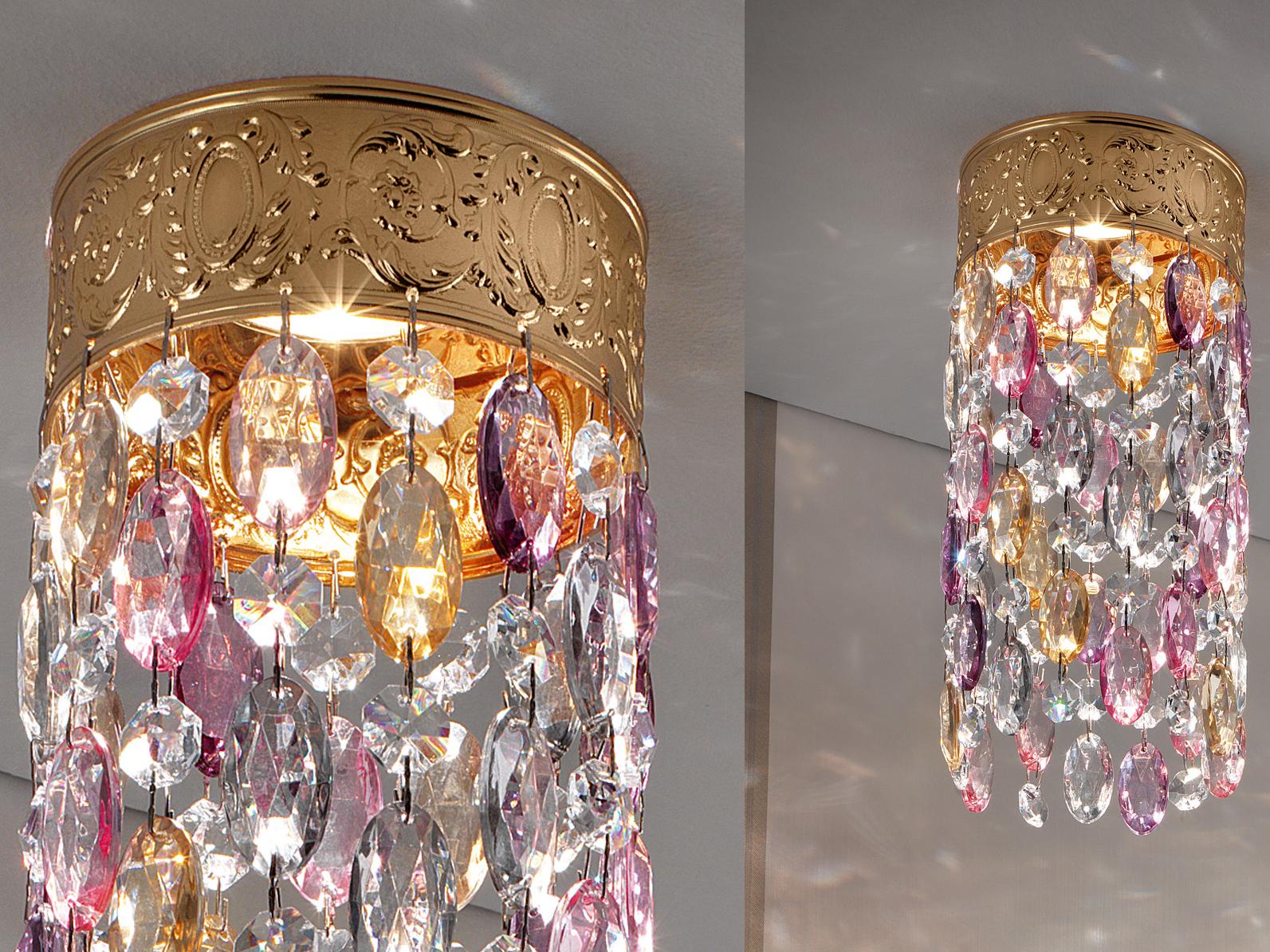 Semi-inset round brass spotlight for false ceiling | Brass & Spots Ve 1107 Mc / Tr by Masiero