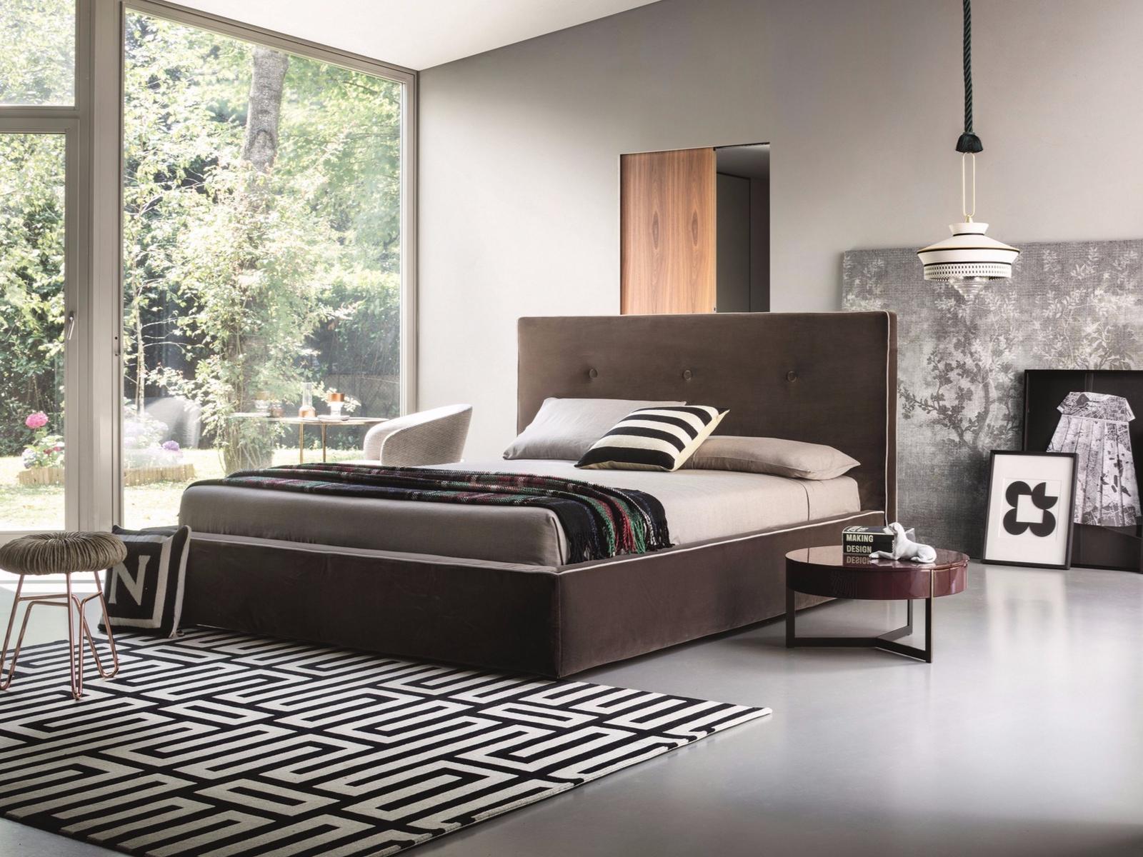 Fabric double bed | Madama by Lema