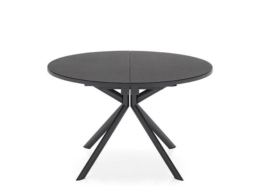 Extending round melamine-faced chipboard table | Giove by Connubia