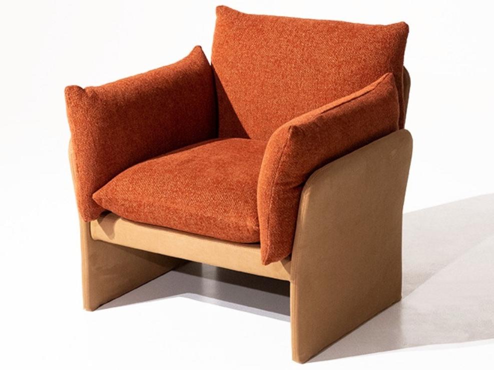 Cotton and microfiber armchair with armrests | Farfalle by Mantellassi 1926