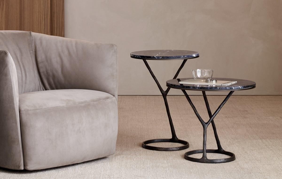 Round marble coffee table | Ilda by Poliform