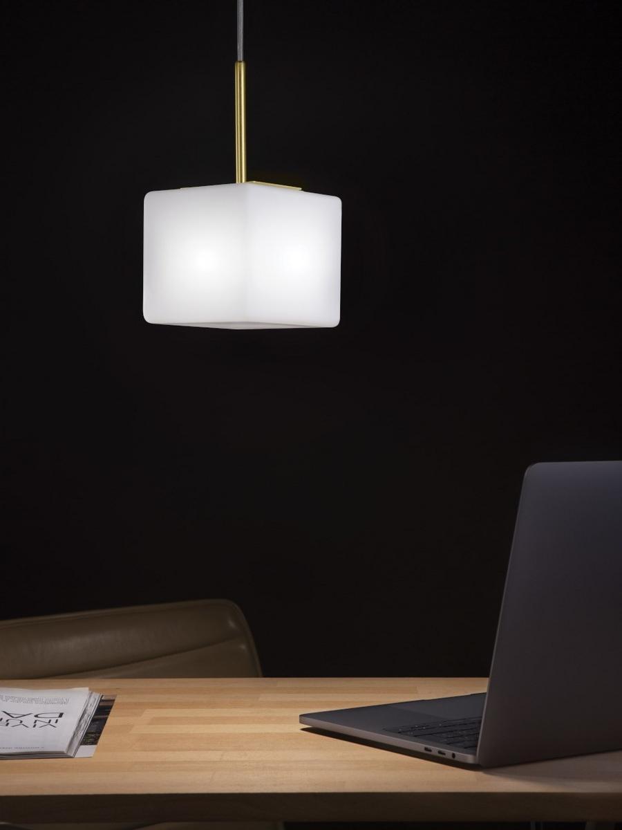 LED blown glass pendant lamp | Cubi S by Leucos