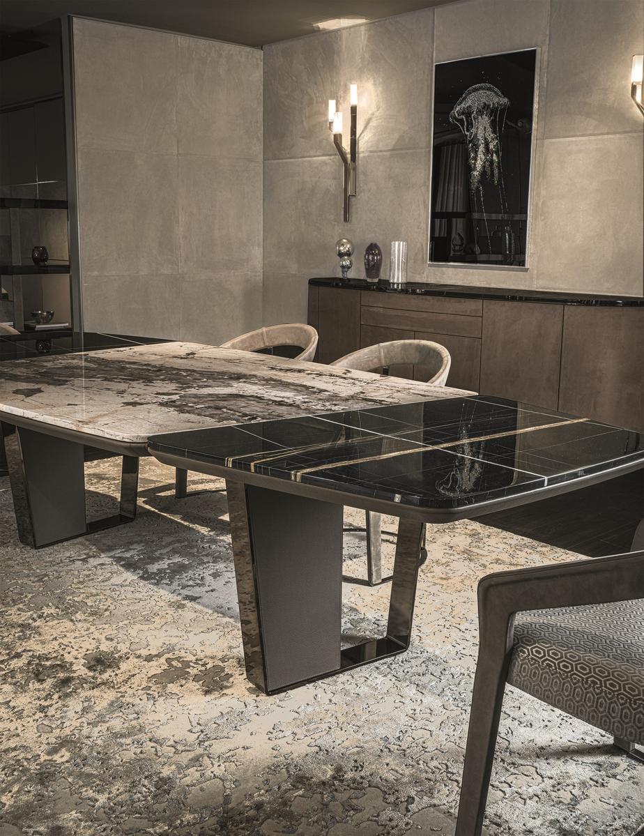 Oval metal table | Keope by Longhi