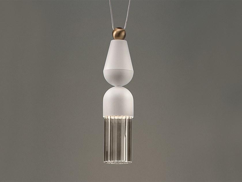 LED painted metal pendant lamp | Nappe N7 by Masiero