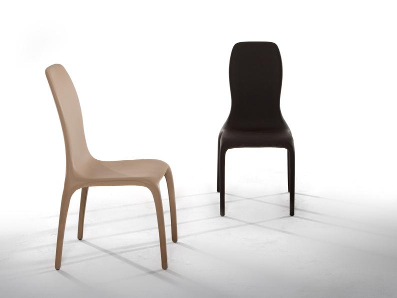 Upholstered leather chair | Lisetta by Tonin Casa