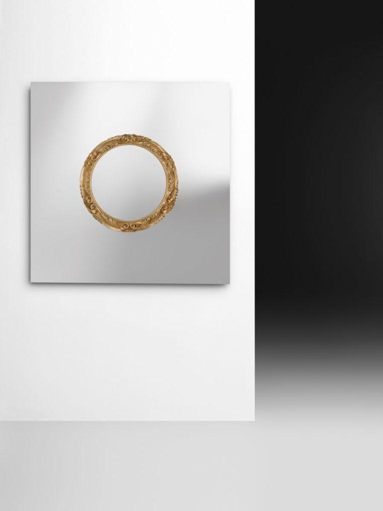 Square wood mirror | Ritratto by Fiam