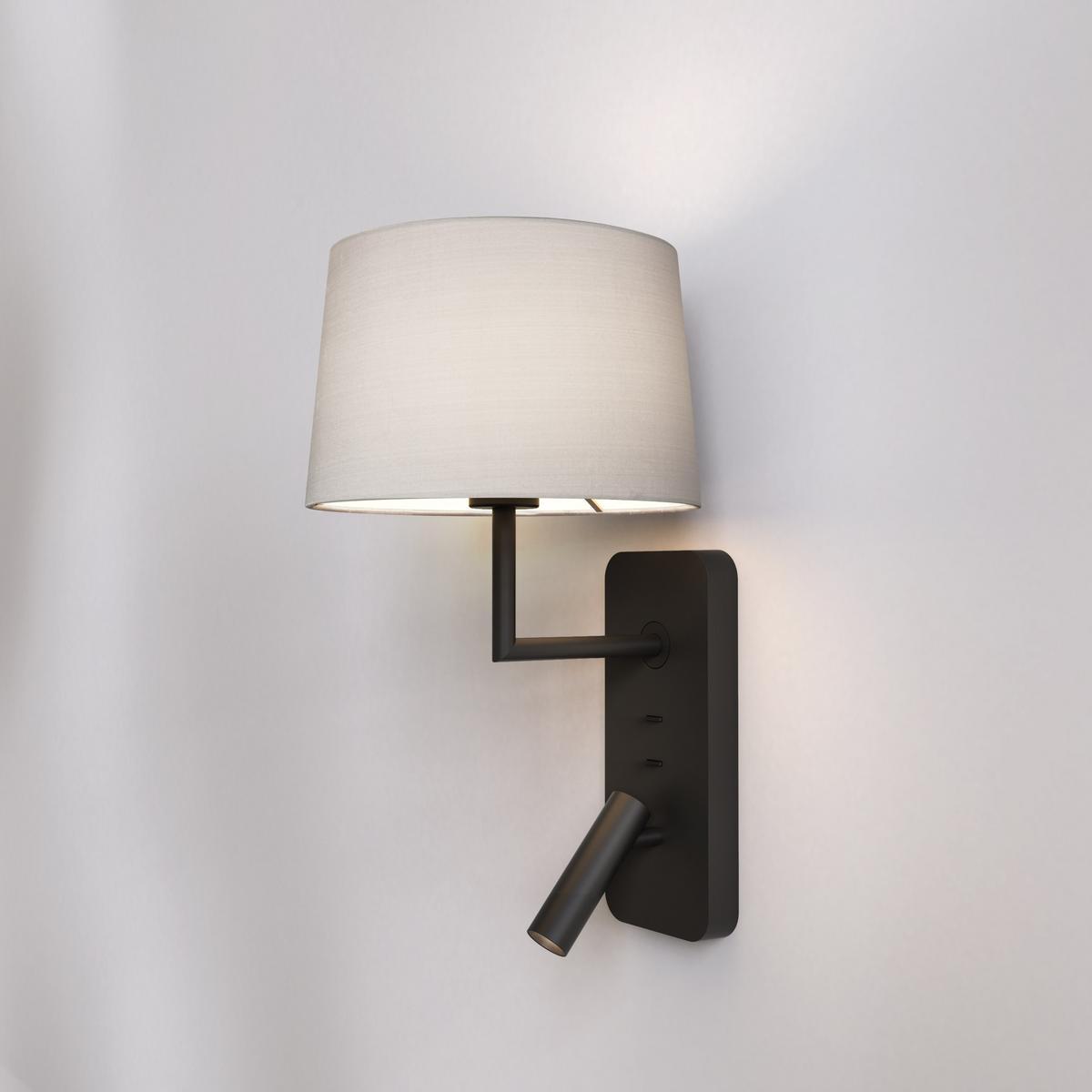 LED metal reading lamp with USB | Side By Side Grande Usb by Astro lighting