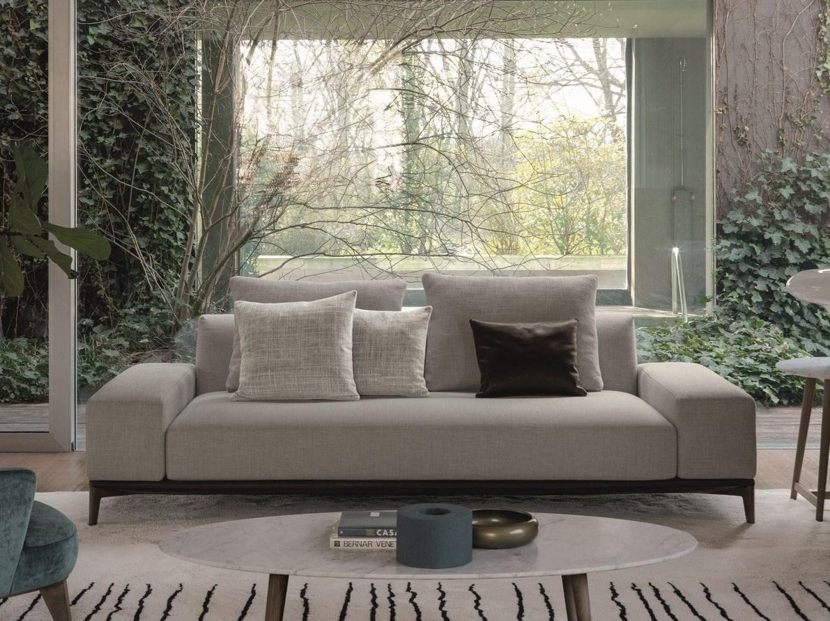 Sectional fabric sofa with chaise longue | Overplan by Desiree