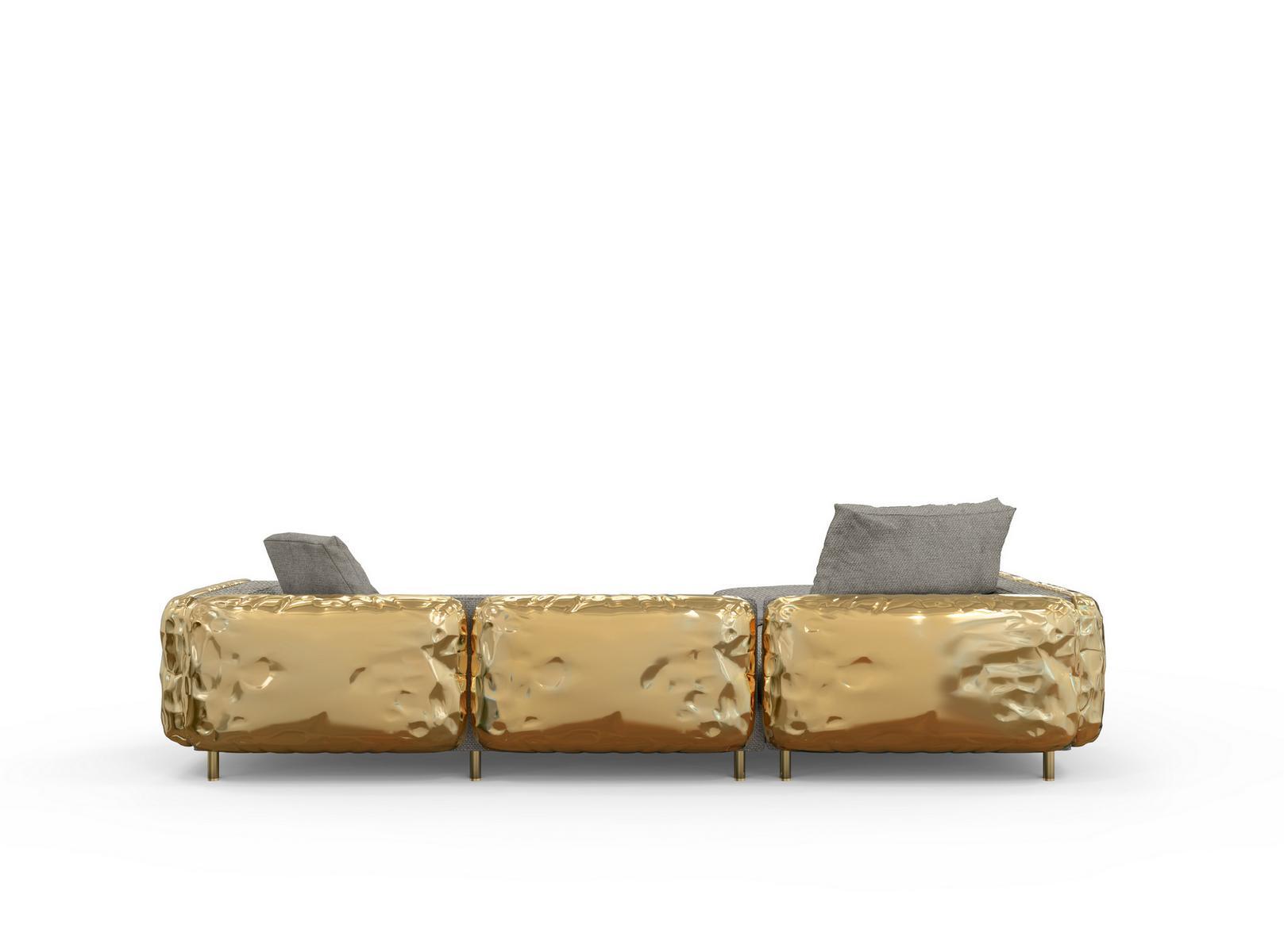 Corner modular fabric sofa with chaise longue | Imperfectio by Boca Do Lobo