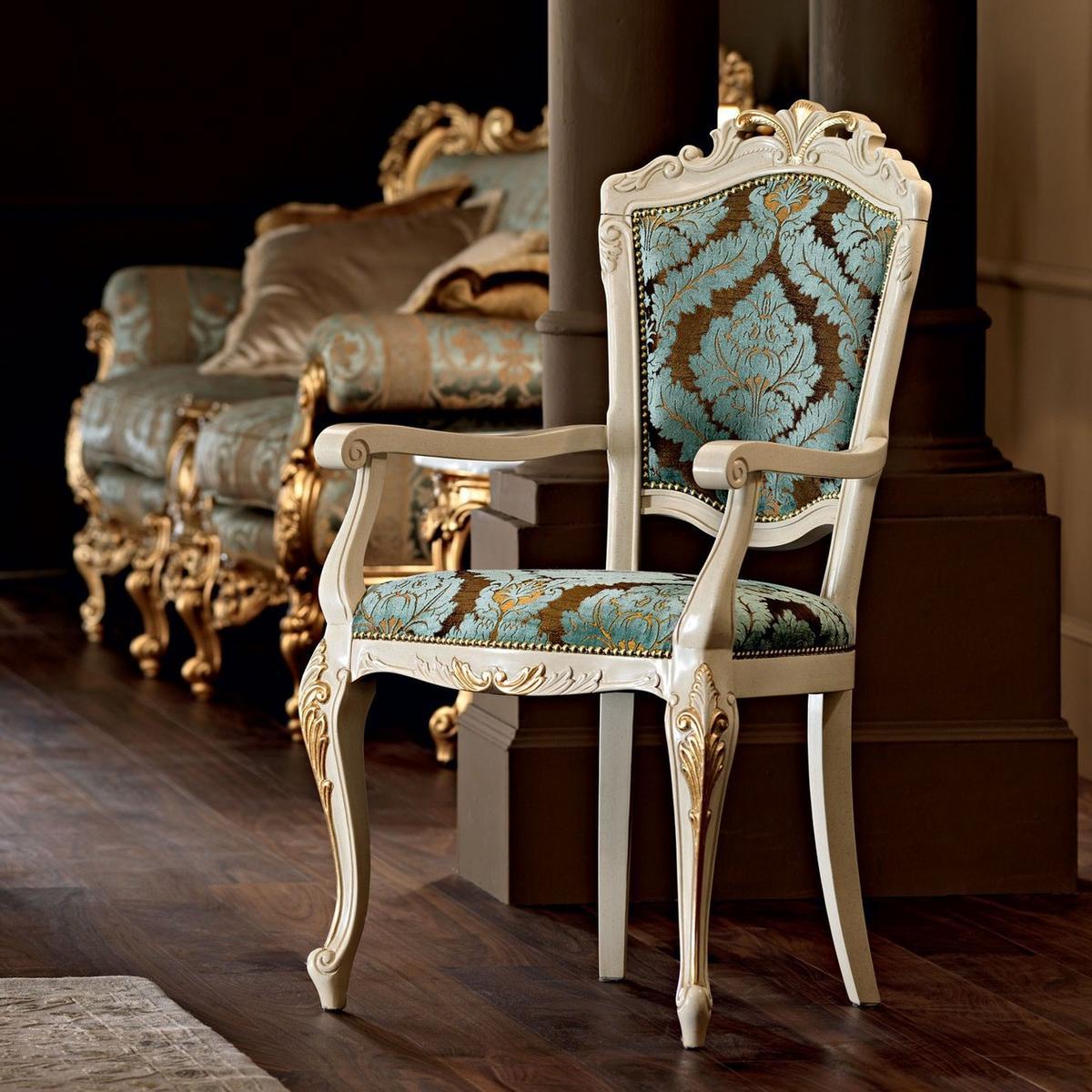 Upholstered chair with armrests | 11511 by Modenese Gastone