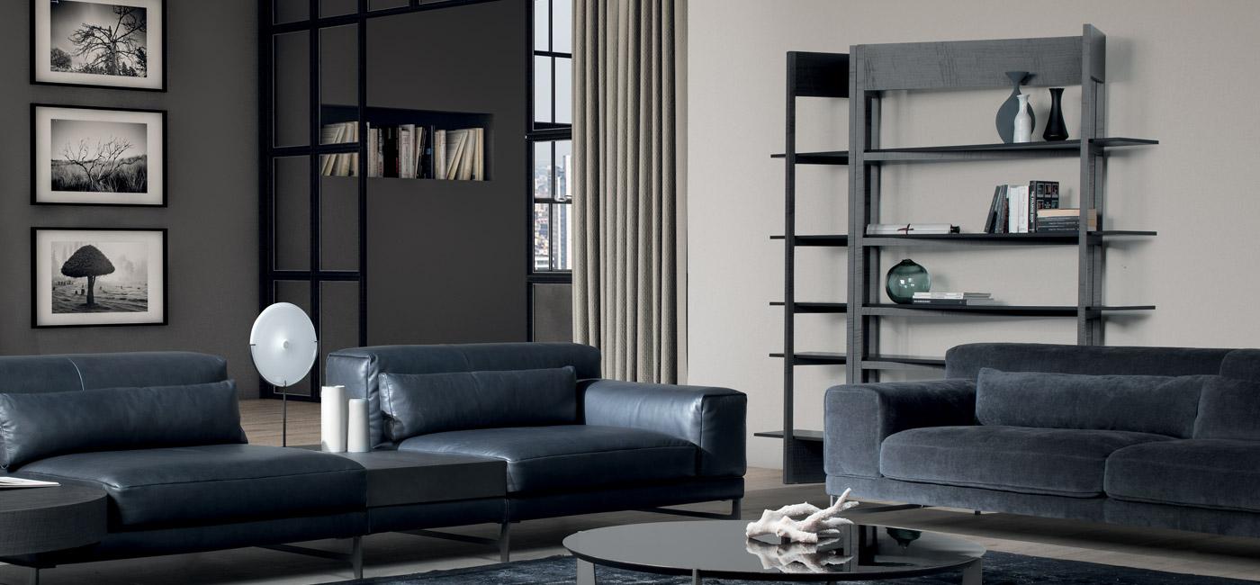 Open wooden bookcase | Plissé by Natuzzi Italia