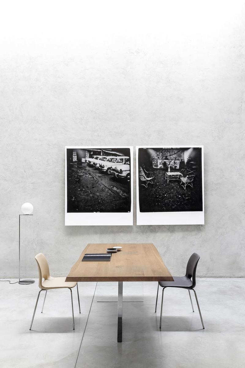 Rectangular steel and wood living room table | Cubric by Riflessi