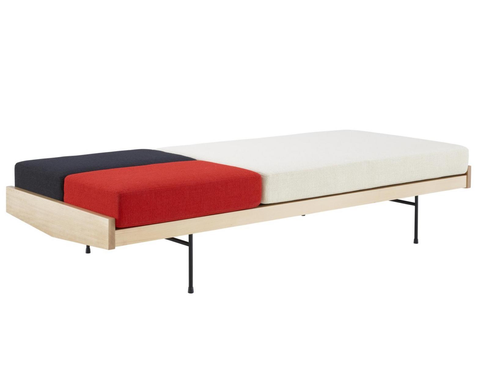 Upholstered fabric bench with back | Daybed by Ligne Roset