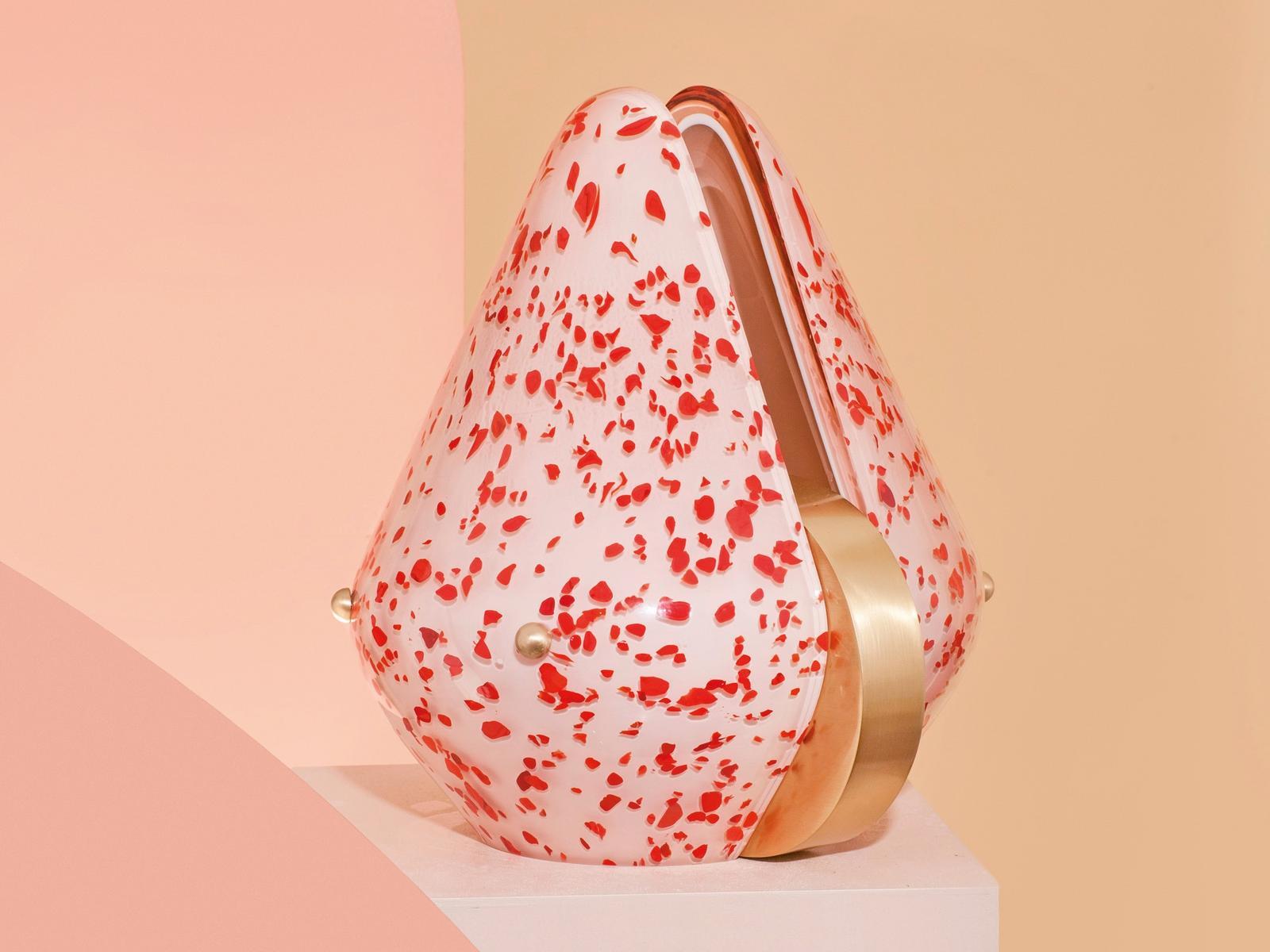 Glass and brass vase | Fauna by Visionnair