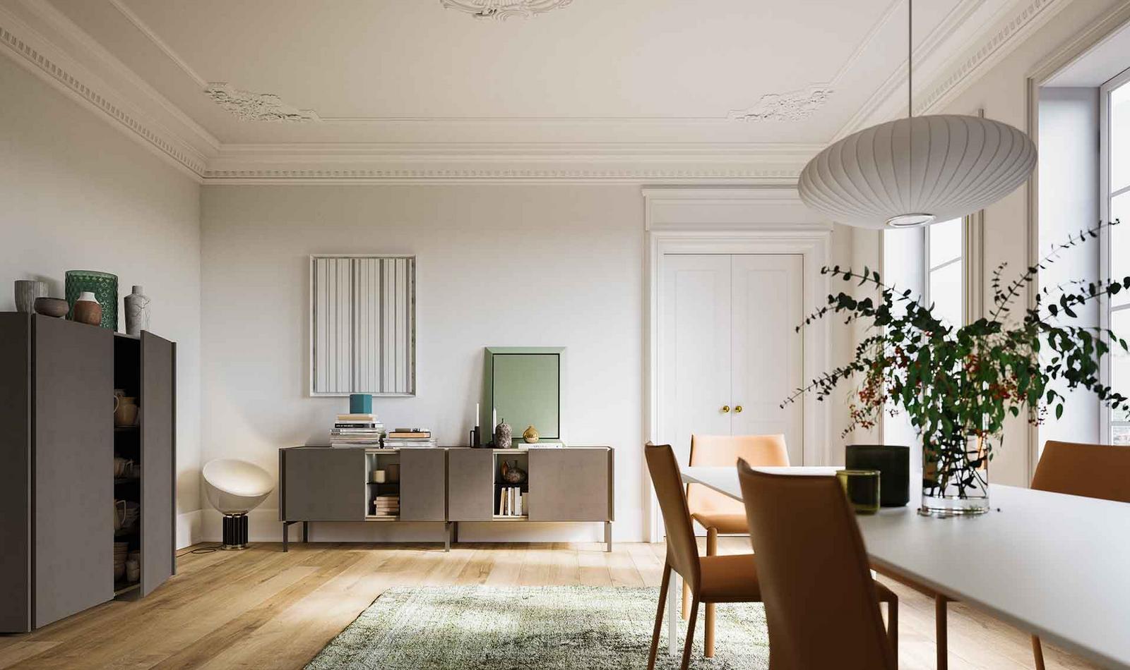 Modular veneer sideboard with doors | Da-Do giorno by ALF Dafre