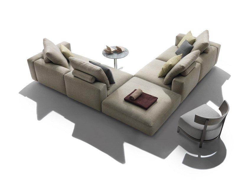 5 seater sectional fabric garden sofa | Grandemare Outdoor by Flexform