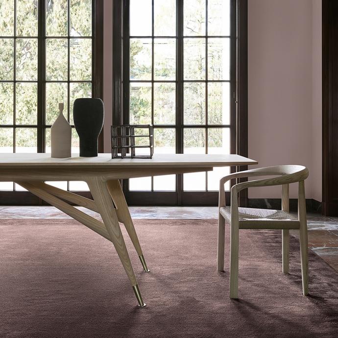 Rectangular ash meeting table | D.859.1 by Molteni