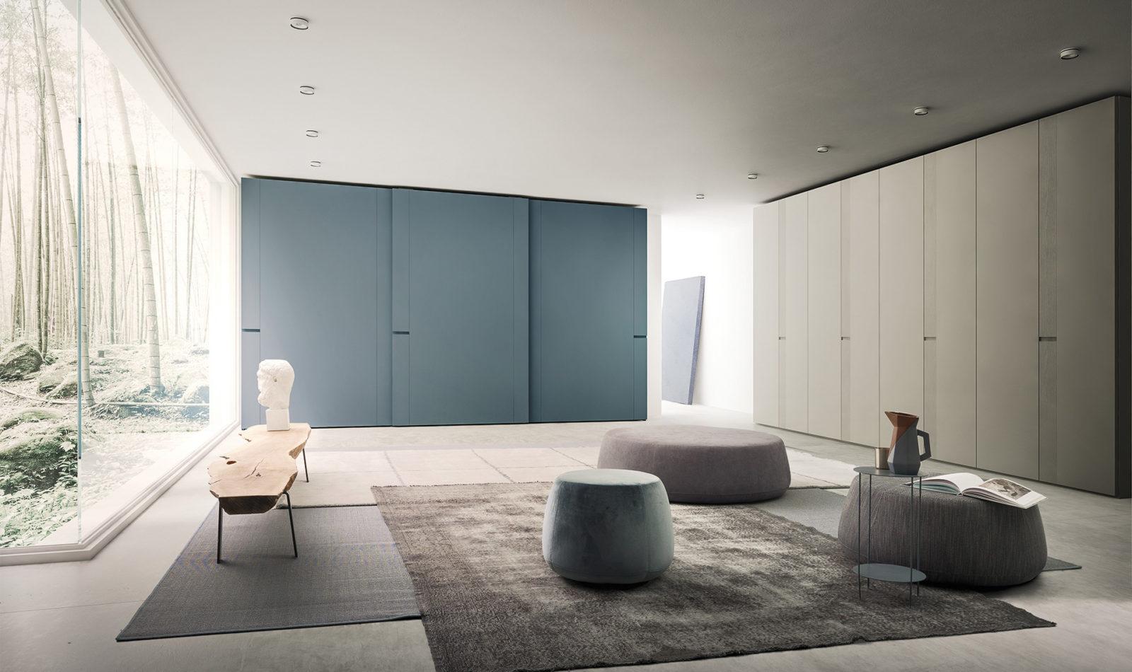 Modular veneer wardrobe with coplanar doors | Strip by ALF Dafre